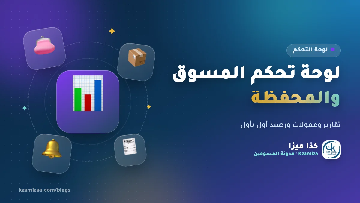 لوحة تحكم المسوق في كذا ميزا — التقارير والمحفظة